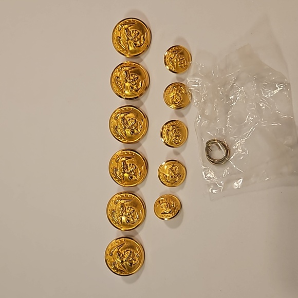 USMC Officers Dress Blues Anodized Buttons - Picture 1 of 10